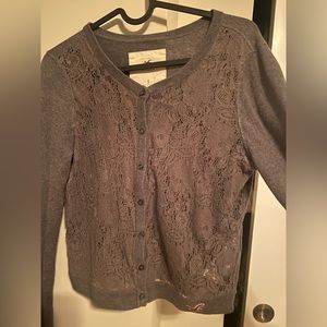 Grey lace cardigan